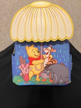 Disney Winnie the Pooh Umbrella-Top Backpack in Yellow, Blue, Red, Pink, Gray